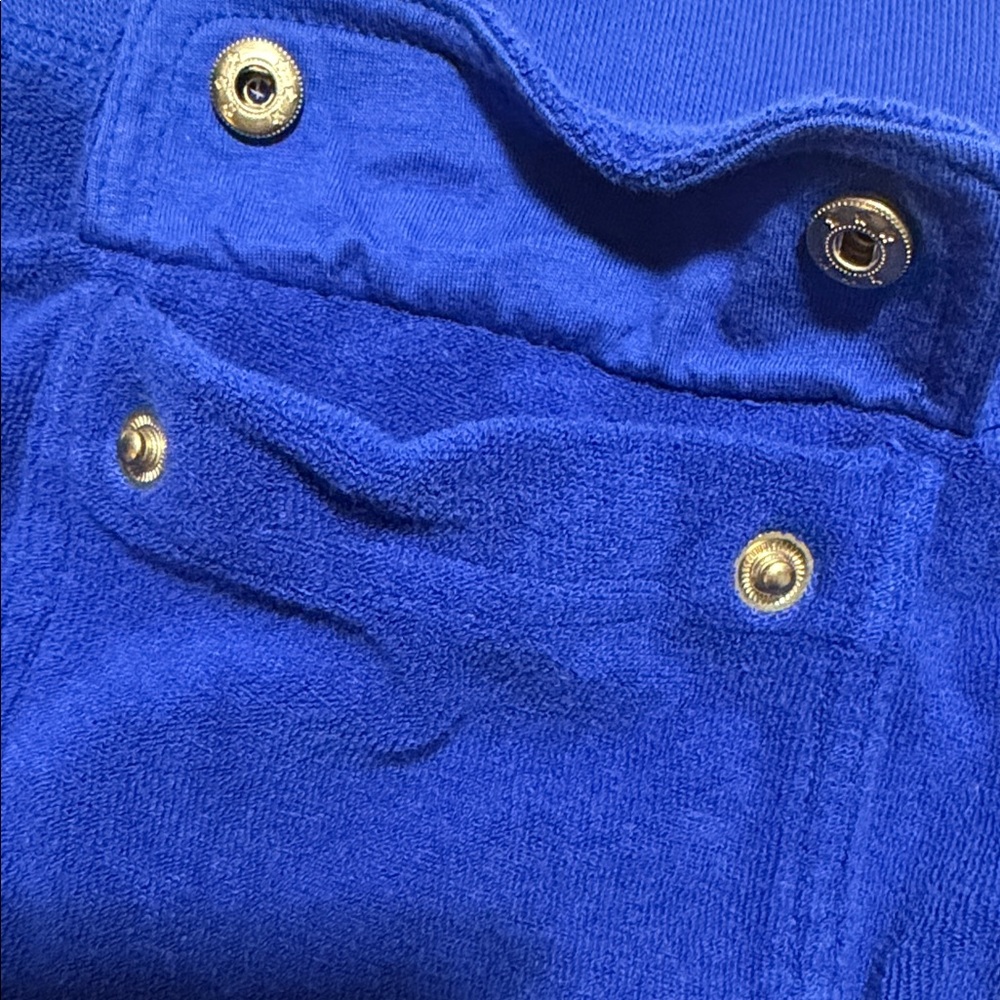 Juicy Couture XS Blue Terry Pants with Gold Accents - Picture 12 of 12